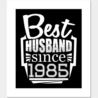 'Best Husband Since 1986' Sweet Wedding Anniversary Gift Posters and Art